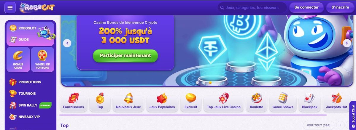 robocat - casino en ligne payant